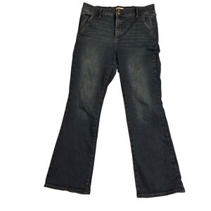 Nicole Miller New York Soho High Rise Bootcut Jeans Dark Wash Womens 16